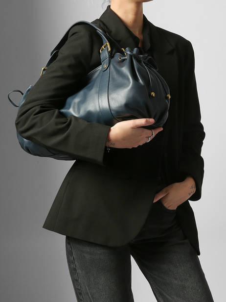 Schoudertas Icone Leder Gerard darel Blauw icone DZS01410 ander zicht 1