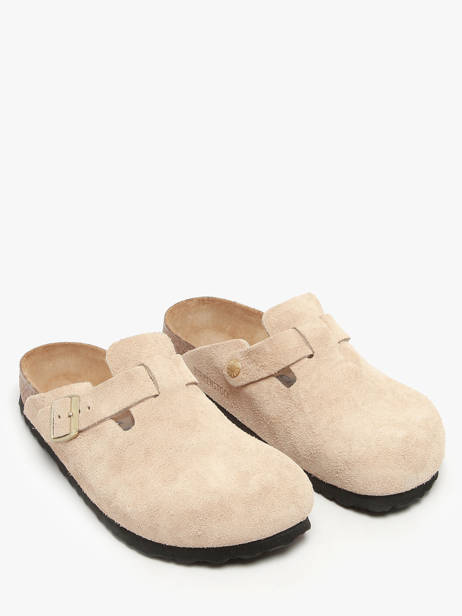 Slippers Uit Leder Birkenstock Beige women 1030883 ander zicht 1