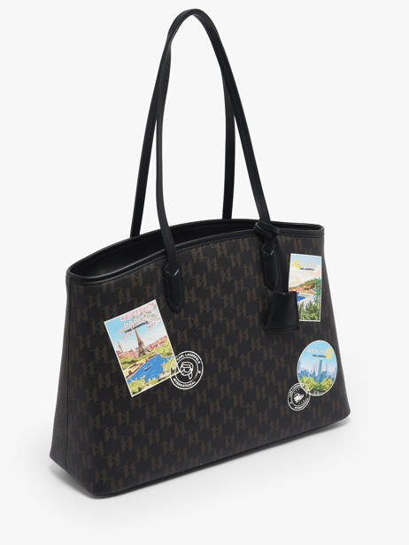 Schoudertas K/ikon Mono Leder Karl lagerfeld Bruin k ikon B1W30020 ander zicht 2