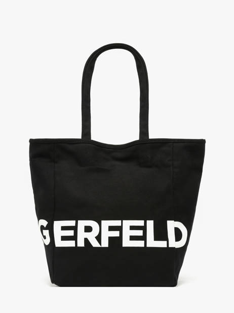 Schoudertas K Essential Katoen Karl lagerfeld Zwart k essential B1W50050 ander zicht 4