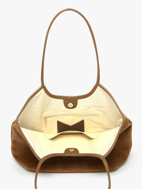 Schoudertas Milan Suède Leder Nat et nin Bruin vintage MILAN ander zicht 3