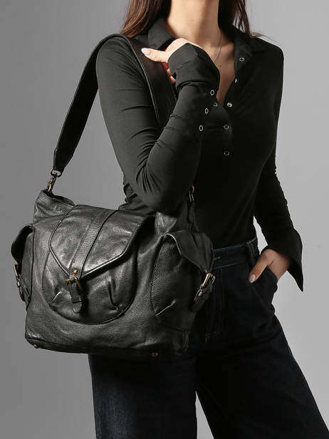 Schoudertas Heritage Leder Biba Zwart heritage CLT1L ander zicht 1