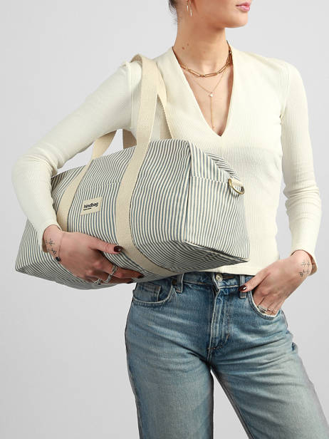 Schoudertas Rayures Katoen Hindbag Blauw rayures RA ander zicht 1