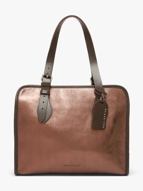 Schoudertas Vintage Leder Paul marius Bruin vintage CABAS