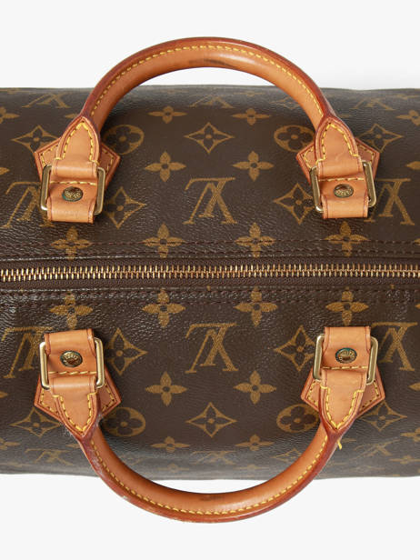 Preloved Speedy 40 Monogram Handtas Canvas En Leder Louis vuitton Bruin second life 4O756WUA ander zicht 2