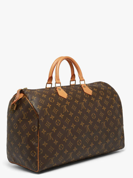Preloved Speedy 40 Monogram Handtas Canvas En Leder Louis vuitton Bruin second life 4O756WUA ander zicht 5