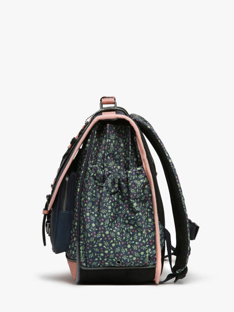 Boekentas 3 Compartimenten Cameleon Blauw vintage fantasy PBVGCA41 ander zicht 2