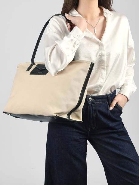 Schoudertas Canvas Kba Lancaster Beige canvas kba 50 ander zicht 1