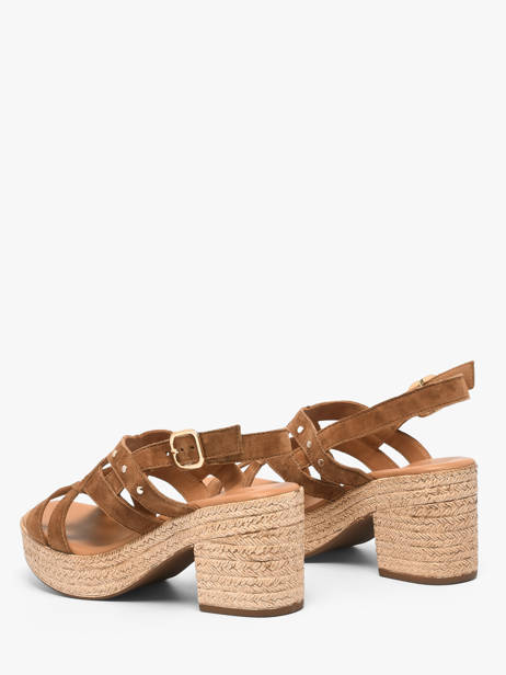 Sandalen Met Hak Uit Leder Aliwell Bruin women A126024 ander zicht 2