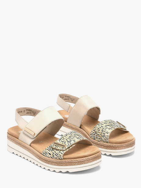 Sandalen Uit Leder Remonte Beige women 60 ander zicht 1