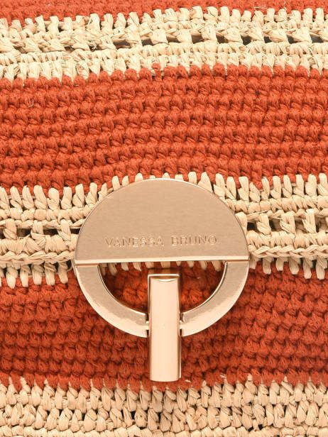 Cross Body Tas Moon Raphia Raphia Vanessa bruno Rood moon raphia 23V40533 ander zicht 2