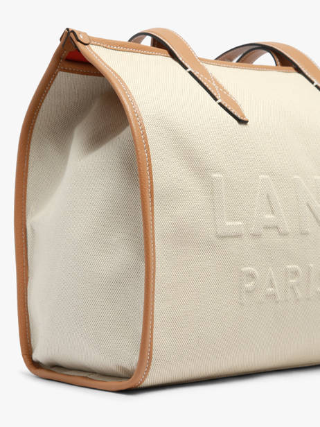 Schoudertas Jour Canvas En Leder Lancel Beige jour A14028 ander zicht 2