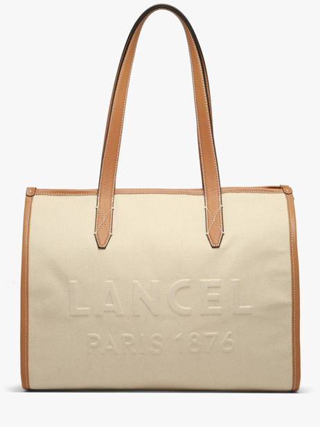 Schoudertas Jour Canvas En Leder Lancel Beige jour A14028