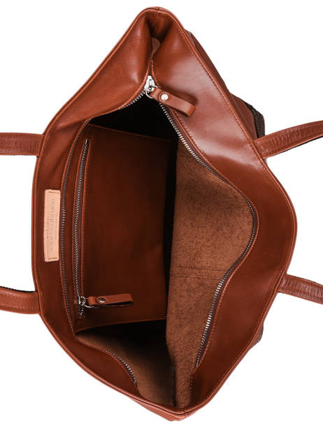 Schoudertas Cabas Met Rits Leder Vanessa bruno Bruin cabas cuir 2V40409 ander zicht 3