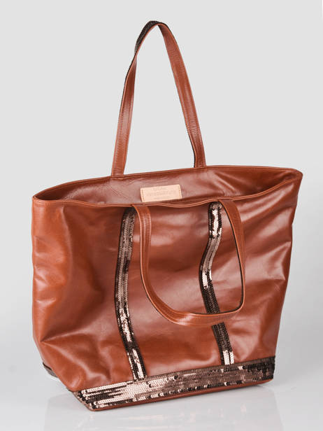 Schoudertas Cabas Met Rits Leder Vanessa bruno Bruin cabas cuir 2V40409 ander zicht 2