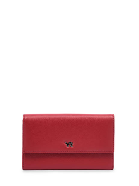 Portefeuille FoulonnÃ© Leder Yves renard Rood foulonne 29439