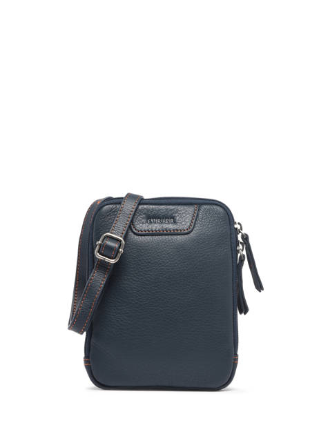 Cross Body Tas S Foulonné Leder Etrier Blauw foulonne 42133