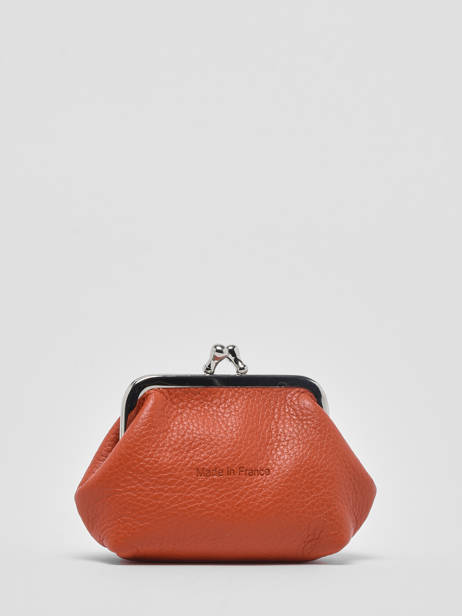 Portemonnee Madras Leder Etrier Oranje madras EMAD654 ander zicht 2